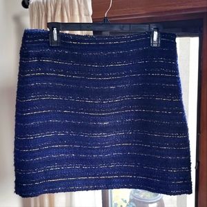 Navy, wool-blend, Loft miniskirt